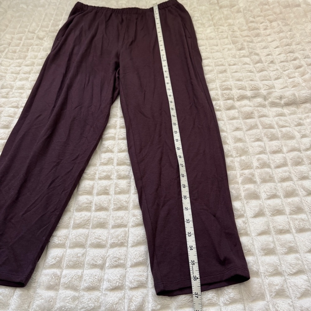 Eileen Fisher Small Plum Purple Pull On Elastic‎ High Waist Pants - Picture 5 of 8